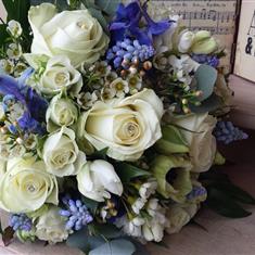 The Ivory &amp; Blue Coral One Bridal Bouquet